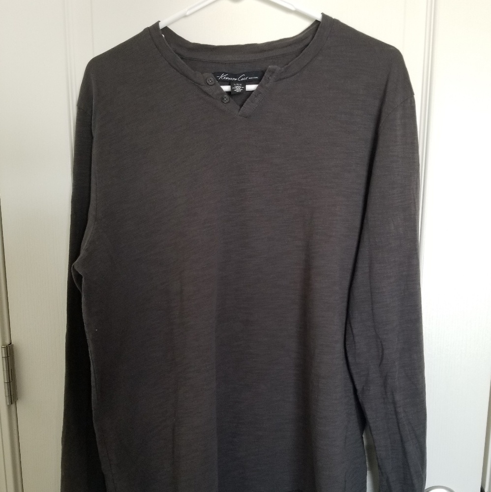Mens Grey Long Sleeve Kenneth Cole shirt